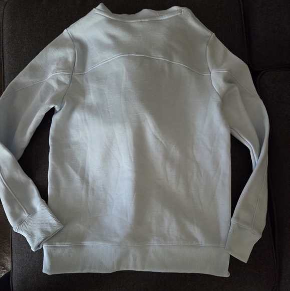 Under Armour Sky Blue Hoodie with Black Quilted Logo - Picture 2 of 3